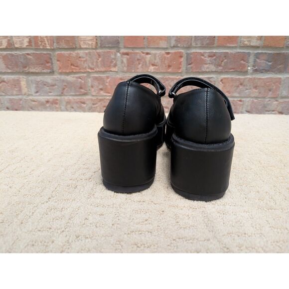 Demonia Platform Shoes Womens Size 11 Black Dollie Mary Jane 3 in platforms - Picture 6 of 9
